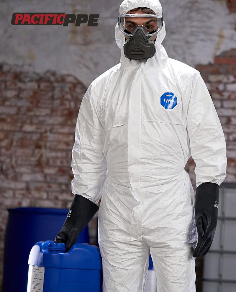 PACIFIC PPE 2 أزواج قفازات مقاومة للمواد الكيميائية قفازات مطاطية صناعية شديدة التحمل مقاومة الأحماض والقلويات والزيوت 12.6 بوصة X-Large - Image 5